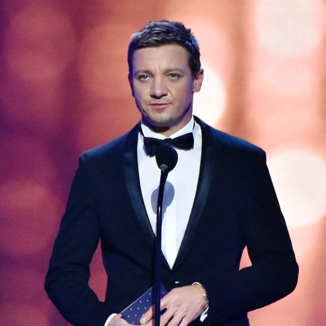 The 22nd Annual Critics' Choice Awards - Show SANTA MONICA, CA - DECEMBER 11: Jeremy Renner speaks onstage during the 22nd Annual Critics' Choice Awards at Barker Hangar on December 11, 2016 in Santa Monica, California. (Photo by Jerod Harris/WireImage)